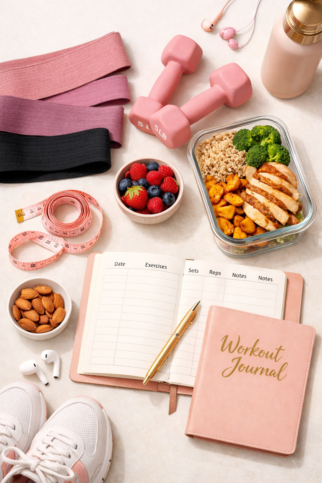 Booty-building exercises, nutrition plans, and resistance training equipment for natural glute growth